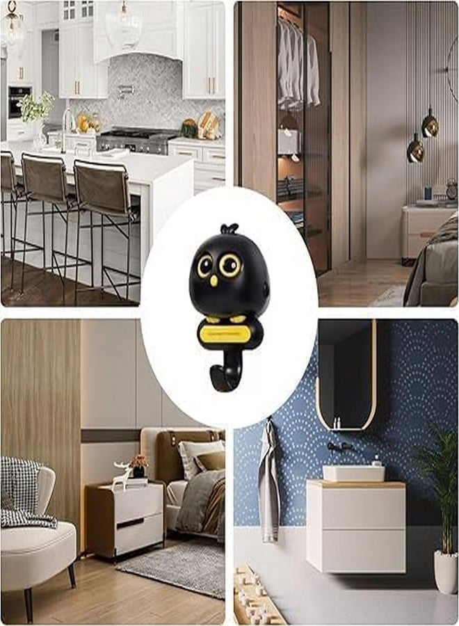 Vexton Heavy Duty 2 KG Multipurpose Strong Self Adhesive Nail-Free PVC Cute Owl Key Holder Wall Hook Sticker for Hanging (Any Color, Pack of 1) - Image 3